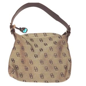 DOONEY & BOURKE small taupe monogram shoulder bag